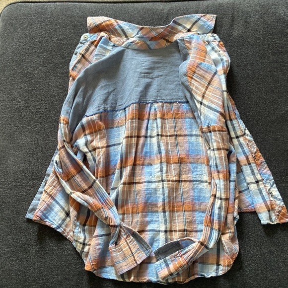 We the free flyaway plaid button down shirt - Picture 4 of 4